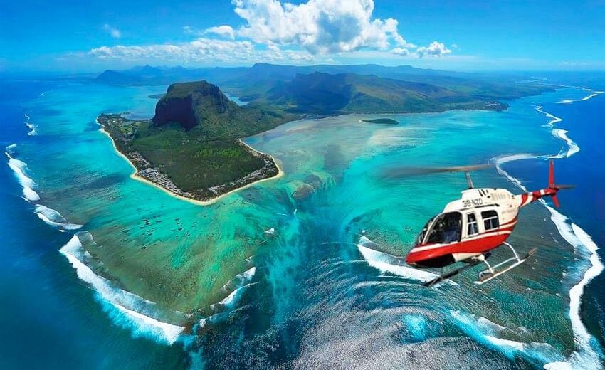 Survol de l'ile maurice en hélicoptère
