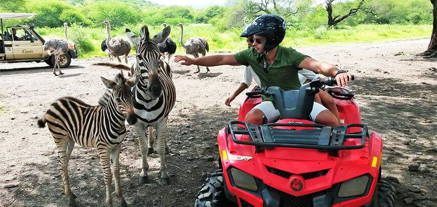 SAFARI QUAD BIKING AT CASELA PARK